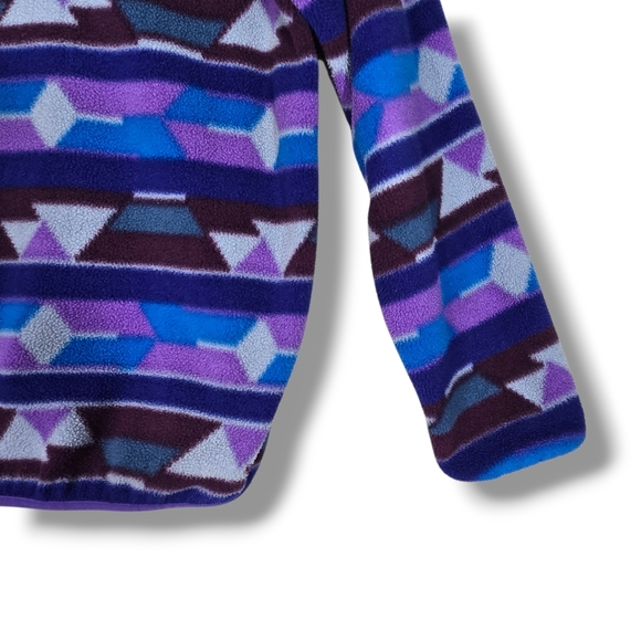 Patagonia Synchilla T-Snap Fleece Pullover Purple Blue Aztec Womens Size Large - Picture 9 of 16